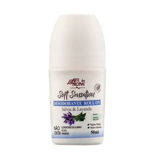 Desodorante Roll On Soft Sensation Sálvia & Lavanda 50ml – Arte dos Aromas
