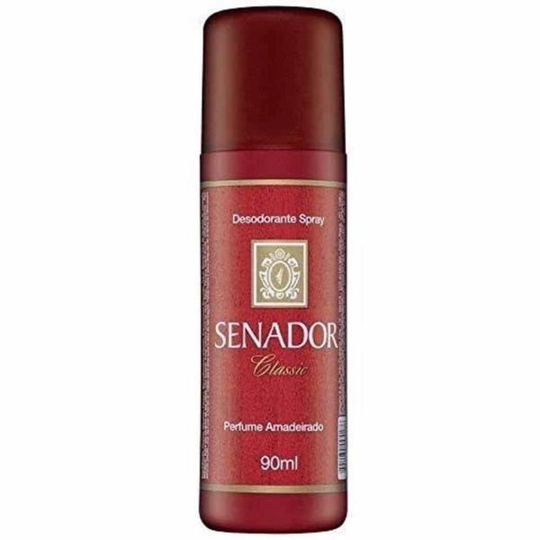 Desodorante Senador Spray 90ml Classic C/3 Unid