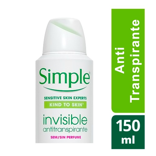 Desodorante Simple Aerosol Invisible 150ml