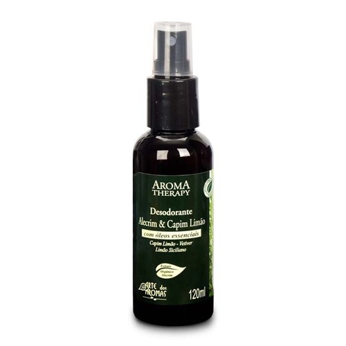 Desodorante Spray Alecrim e Capim Limão Natural e Vegano Arte dos Aromas 120 Ml