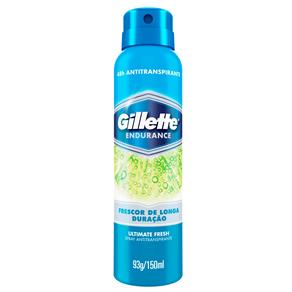 Desodorante Spray Antitranspirante P&G Gillette Endurance Ultimate Fresh 150ml