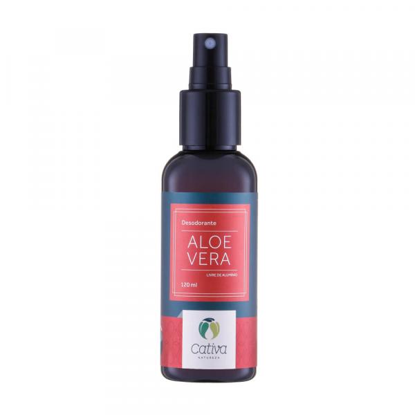 Desodorante Spray Natural de Aloe Vera 120ml Cativa Natureza