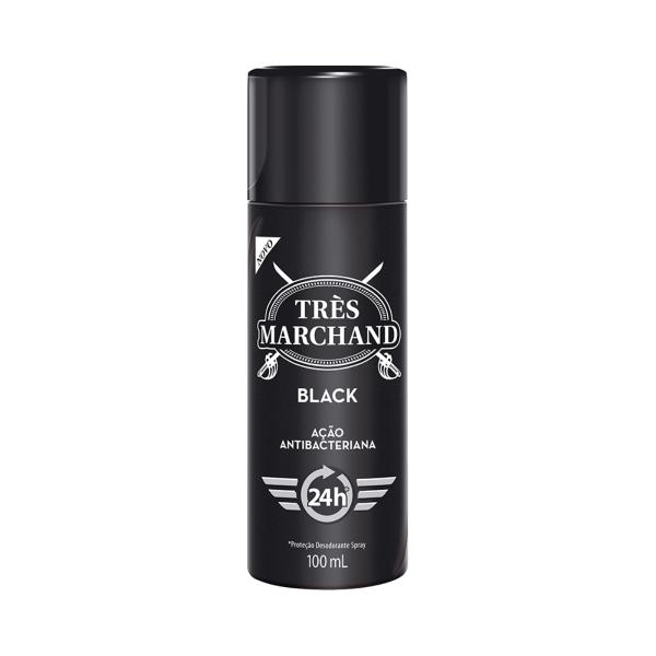 Desodorante Spray Très Marchand 24h - Black 100ml - Tres Marchand/avanço/rastro/contoure