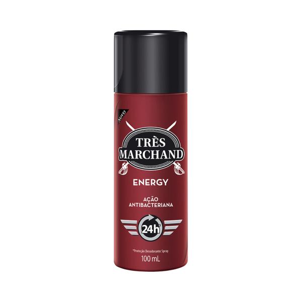 Desodorante Spray Très Marchand 24h - Energy 100ml - Tres Marchand/avanço/rastro/contoure
