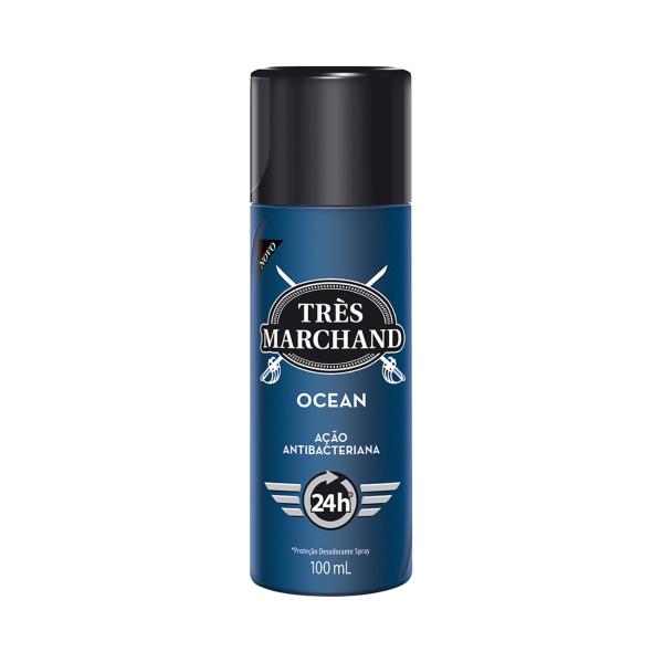 Desodorante Spray Très Marchand 24h - Ocean 100ml - Tres Marchand/avanço/rastro/contoure
