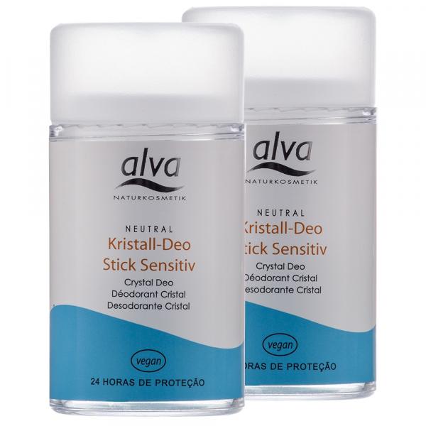 Desodorante Stick Kristall Sensitivo Vegano 120g Kit com 2 - Alva