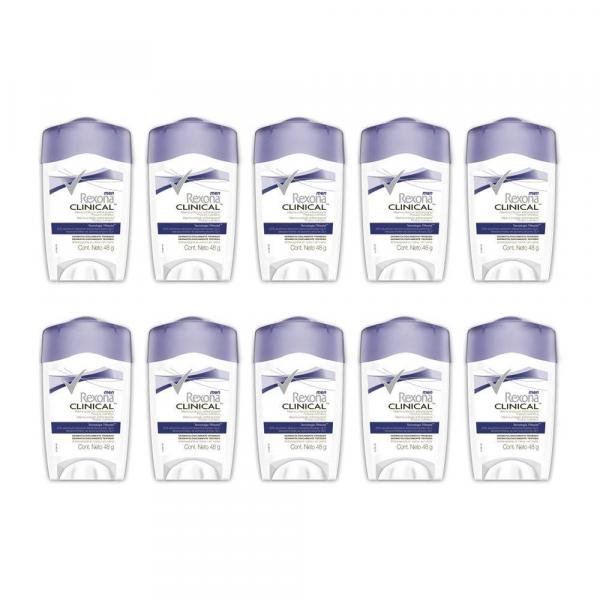 Desodorante Stick Rexona Clinical Creme Men 45g - 10 Unidades