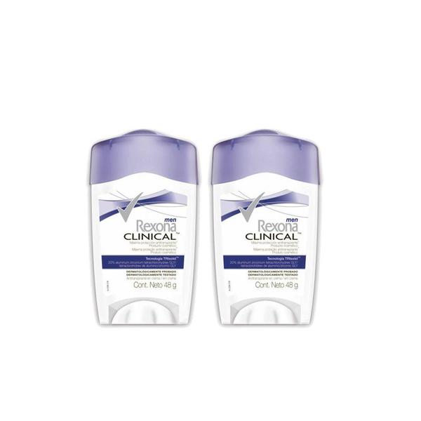 Desodorante Stick Rexona Clinical Creme Men 45g - com 2 Unidades