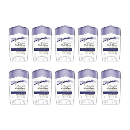 Desodorante Stick Rexona Clinical Creme Soft Women 45G - 10 Unidades