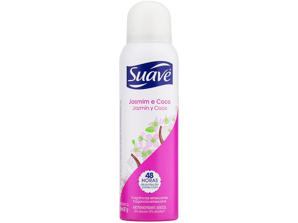 Desodorante Suave Jasmin e Coco Aerossol - Antitranspirante Feminino 150ml