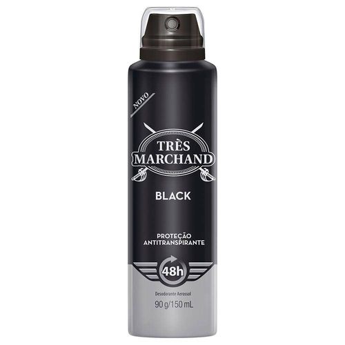 Desodorante Très Marchand Black Aerosol 123g