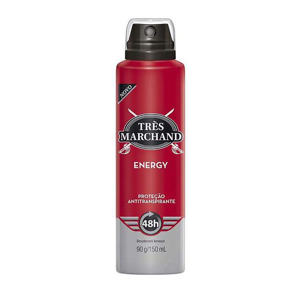 Desodorante Três Marchand Energy 165ml - Cosmed Ind. Cosm. e Med. S/A