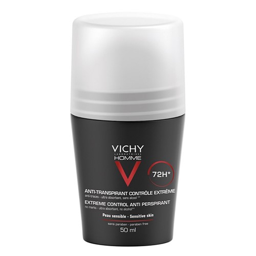Desodorante Vichy Homme 72h Roll-On Antitranspirante com 50ml