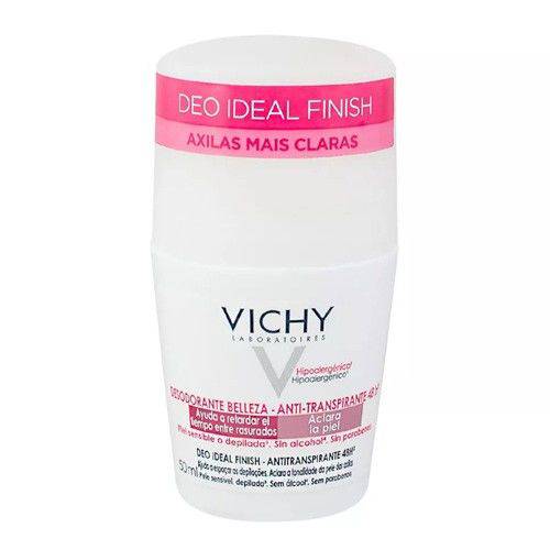 Desodorante Vichy Ideal Finish Antitranspirante Dermatológico 48h Roll On 50ml