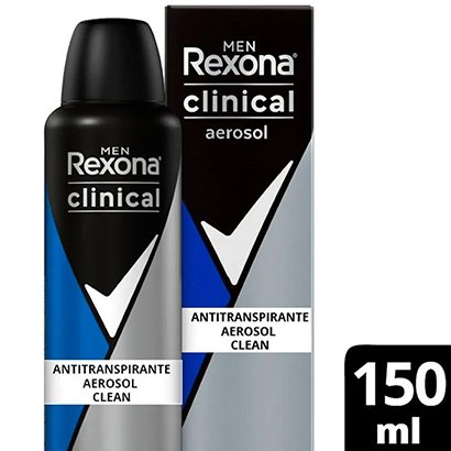 Desodorantes Antitranspirante Rexona Men Aerosol Clean Clinical 150ml