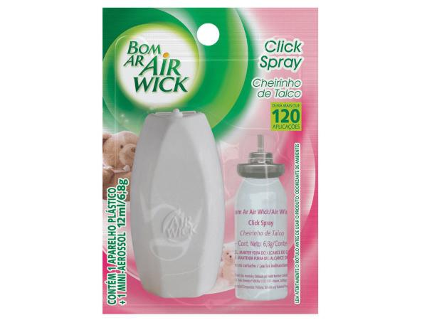 Desodorizador de Ar Click Spray Cheirinho de Talco Refil 12ml - Rb