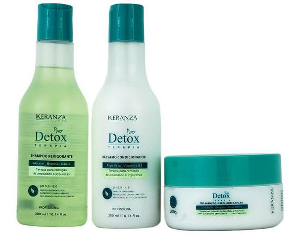 Detox Terapia Keranza Kit para Remoção de Oleosidade e Impurezas - Keranza Profissional