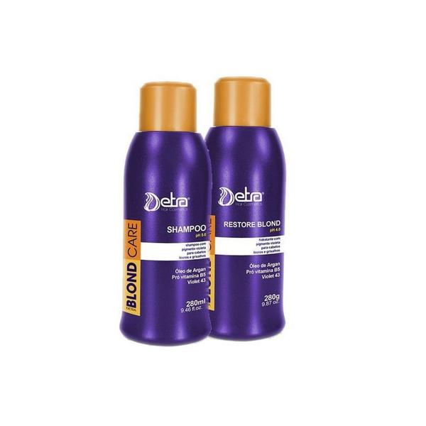 Detra Blond Care Shampoo 280ml + Blond Care Restore 280g - R