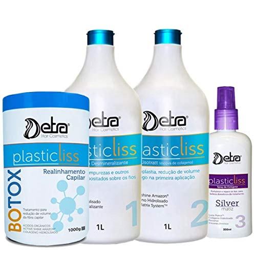 Detra Escova Progressiva Plastic Liss 1litro Sem Formol + Botox Detra Plastic Liss 1kg - R