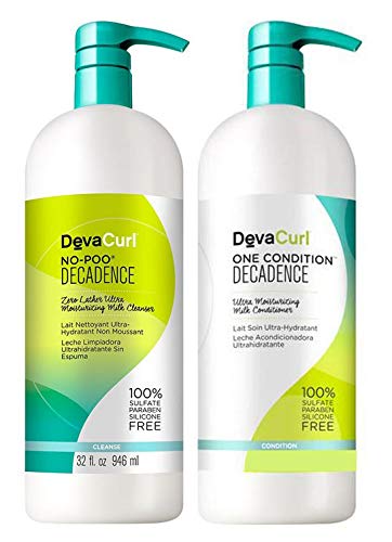 Deva Curl Decadence No Poo Shampoo (1000ml) E Condicionador (1000ml)
