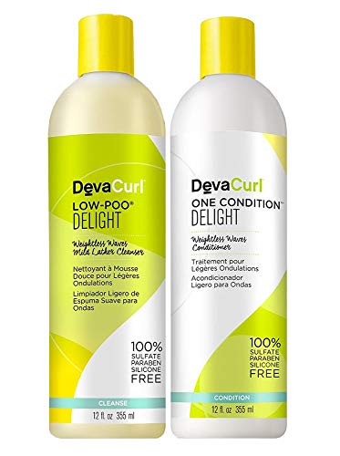 Deva Curl Delight Duo Kit Shampoo Low Poo (355ml) e Condicionador One (355ml)