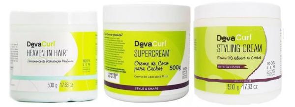 Deva Curl Heaven In Hair e Supercream E Styling Cream 3x500g