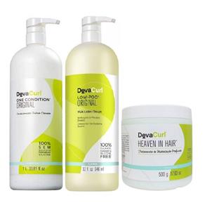Deva Curl Low Poo One Condition 1000ml e Heaven In Hair 500g
