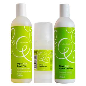 Deva Curl Mirror Curl Kit - Shampoo+ Condicionador + Soro Capilar Kit