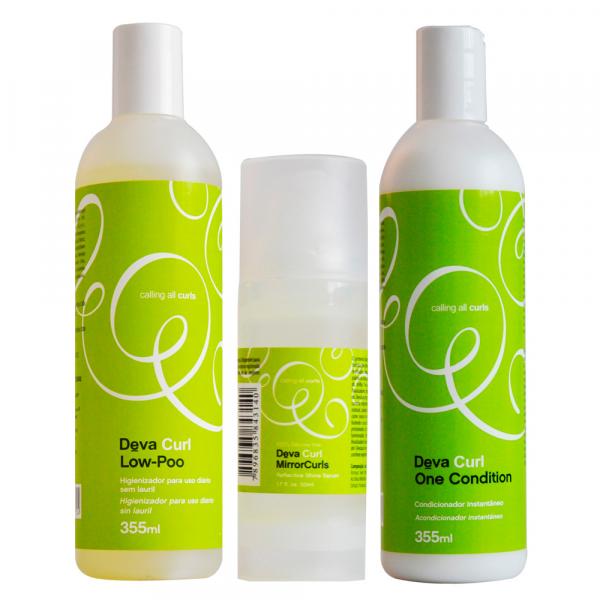 Deva Curl Mirror Curl Kit - Shampoo+ Condicionador + Soro Capilar