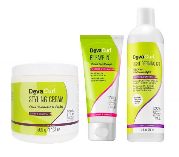 Deva Curl Styling Cream 500g Angell 355ml e Bleave-in 200ml