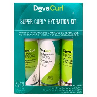 Deva Curl Super Curly Hidratation Decadence Kit - Shampoo + Condicionador + Leave-in Kit
