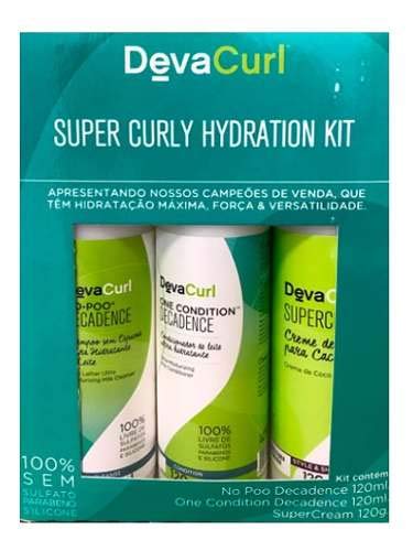 Deva Curl Super Curly Hidratation Decadence Kit - Shampoo + Condicionador + Leave-in Kit