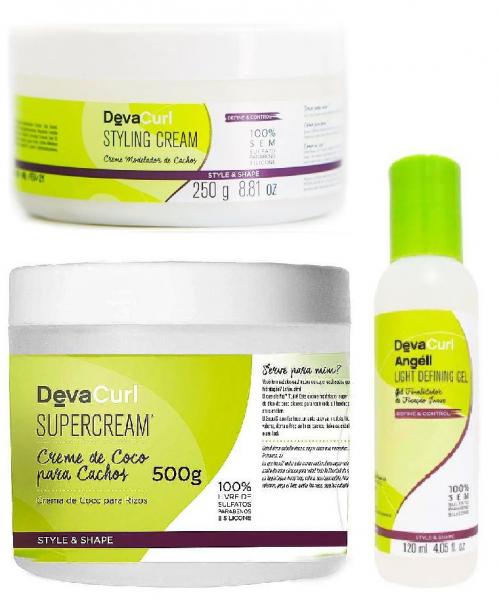 Deva Curl Supercream 500g Styling Cream 250g e Angell 120ml