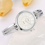 Fashion Women Stainless Steel Crystal Dial Quartz Bracelet Luxury Wrist Watch D