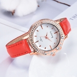 GoGoey Sleek Minimalist Luxury Flat Dial With Diamond Belt Quartz Female Watch