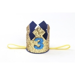 Diamante Crown Hat Crian?as Chap¨¦u de Festa de anivers¨¢rio do beb¨º Masculino Crown Hat Decora??o