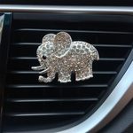 Diamante Elephant Car saída Decoração Perfume Clipe Car (Perfume Random)