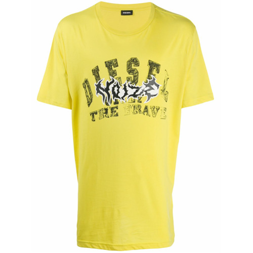 Diesel Camiseta com Estampa de Logo - Amarelo