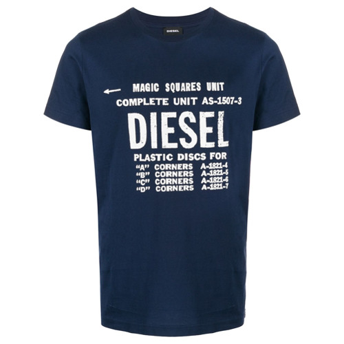 Diesel Camiseta com Estampa de Logo - Azul