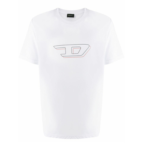 Diesel Camiseta com Estampa de Logo 3D - Branco