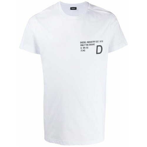 Diesel Camiseta com Estampa de Slogan - Branco