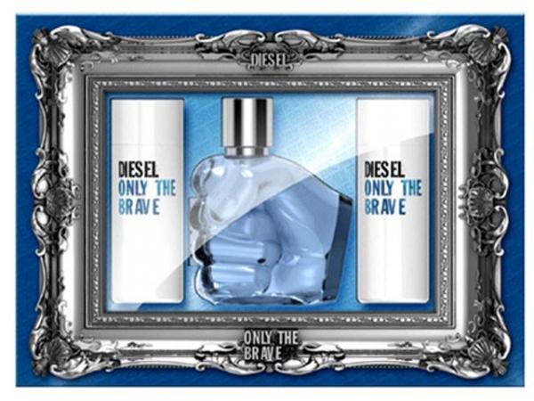 Diesel Only The Brave Coffret Perfume Masculino - Edt 50ml + Gel de Banho + Balm