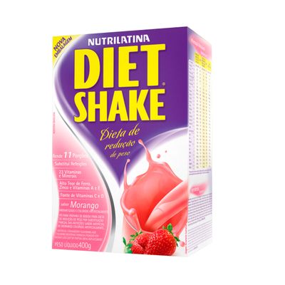 Diet Shake Tradicional 400g - Nutrilatina Diet Shake Tradicional 400g Morango - Nutrilatina