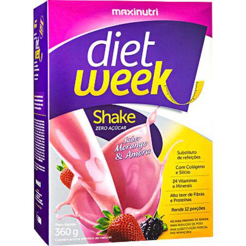 Diet Week Shake 360g Morango e Amora Maxinutri