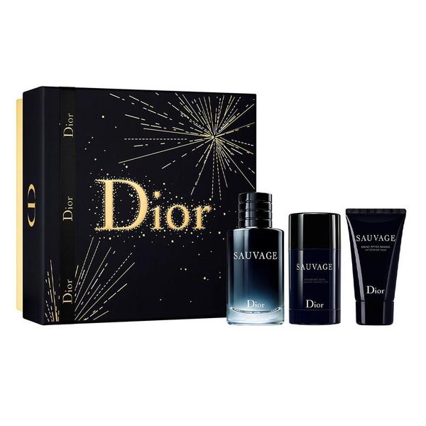 Dior Sauvage Kit Perfume Masculino EDT + Loção Pós Barba + Desodorante Masculino
