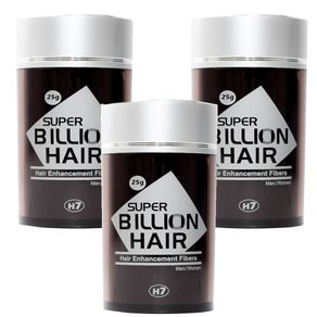 Disfarce para Calvície Super Billion Hair Castanho Claro (3 Unidades) 3x25g