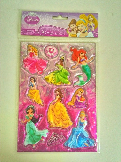 Disney Princesas - Adesivos em Alto-Relevo