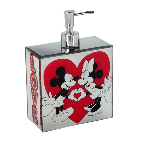 Dispenser para Sabonete Líquido Minnie e Mickey Love Disney