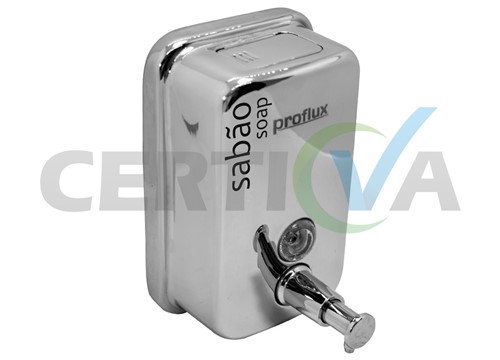 Dispenser para Sabonete Liquido (sabão) de Pressão Inox 500ml Visor Frontal