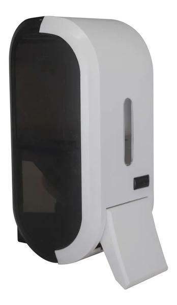 Dispenser Porta Saboneteira Compacta Black White com Reservatório Premisse